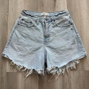 Abercrombie & Fitch Light Wash High-Rise Denim Shorts
